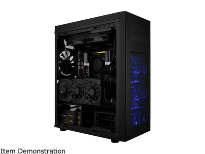 Rosewill ATX Full Tower Gaming PC Computer Case with Blue LED Fans, E-ATX Support, Dual PSU Support, Optional 360mm Water Cooling Radiator, up to 7 Fan Support - RISE Glow