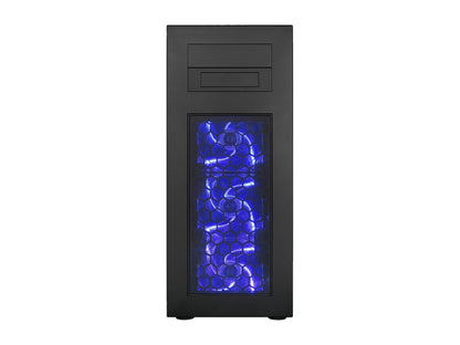 Rosewill ATX Full Tower Gaming PC Computer Case with Blue LED Fans, E-ATX Support, Dual PSU Support, Optional 360mm Water Cooling Radiator, up to 7 Fan Support - RISE Glow