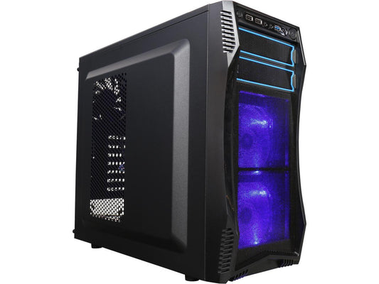 Rosewill ATX Mid Tower Gaming Computer Case, Latching Tool-less Design of Drive Bays, Support up to 5 Fans - CHALLENGER S