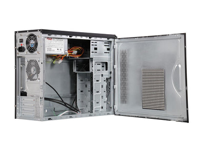 ROSEWILL, Aesthetic Finish, 90mm Fan pre-installed, Mini Tower Computer Case with 400W Power Supply - R521-M