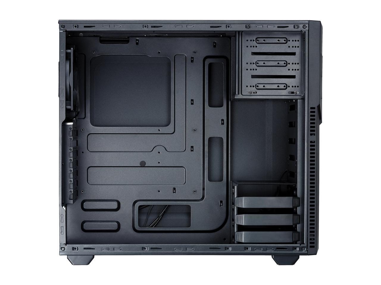 Rosewill ATX Mid Tower Gaming Computer Case, Supports up to 400 mm Long VGA Card, Comes with Two Fans Pre-installed - Front 120 mm Fan x 1, Rear 120 mm Fan x 1 - TYRFING