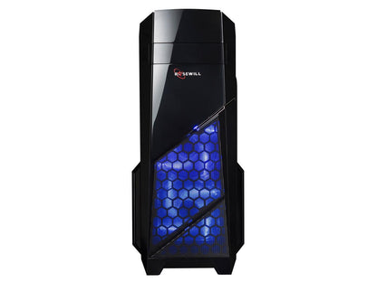 Rosewill Gaming ATX Mid Tower Computer Case, Supports up to 380 mm Long VGA Card, 3 Fans Pre-installed, Side-window Panel - NAUTILUS