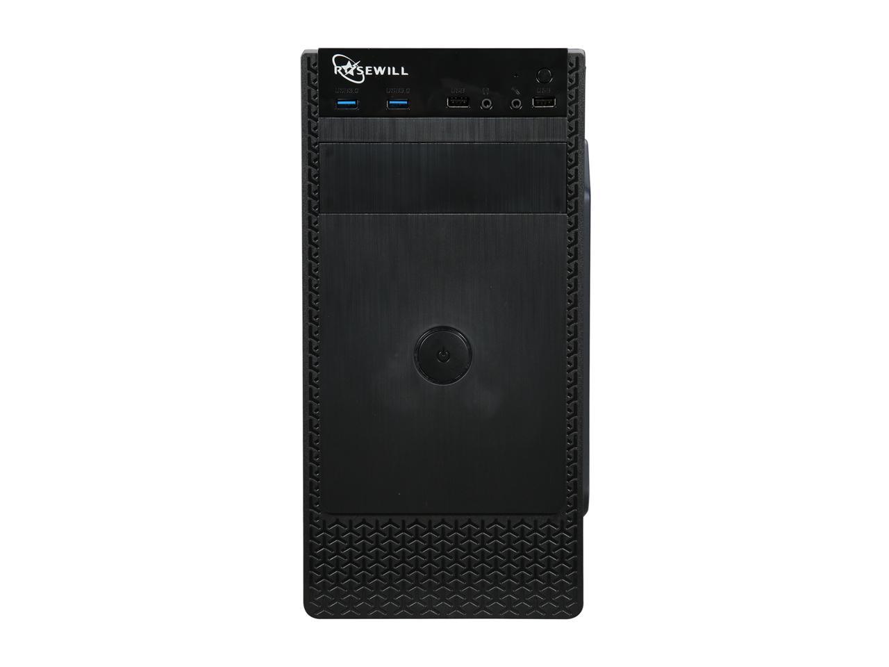 Rosewill FBM-X1 Black Steel / Plastic Mini Tower Case with Side Panel Window