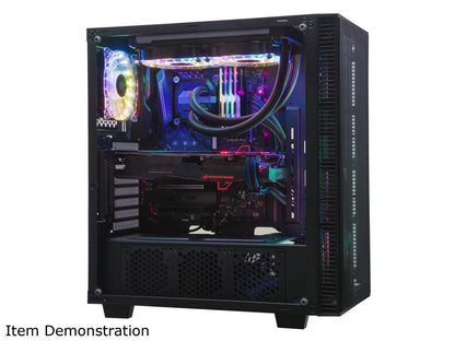 ROSEWILL CULLINAN MX Tempered Glass RGB ATX Mid Tower Computer Case with Remote Controlled RGB LED Fans