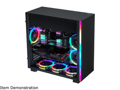 Rosewill ATX Mid Tower Gaming PC Computer Case, Aura Sync Compatible Dual Ring RGB LED Fans, Top Mount PSU & HDD/SSD, Tempered Glass & Steel - PRISM S500