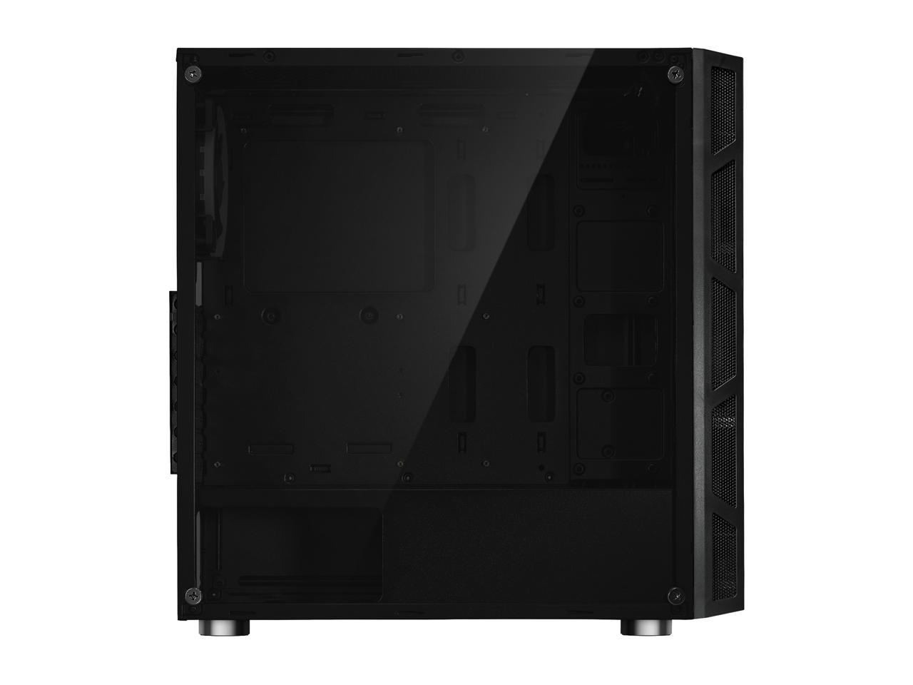 Rosewill ATX Mid Tower Gaming PC Computer Case with Dual Ring Blue LED Fans, 360mm Water Cooling Radiator Support, Tempered Glass and Steel, USB 3.0 - SPECTRA C100
