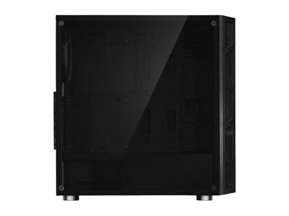 Rosewill ATX Mid Tower Gaming PC Computer Case with Dual Ring Blue LED Fans, 360mm Water Cooling Radiator Support, Tempered Glass and Steel, USB 3.0 - SPECTRA C100