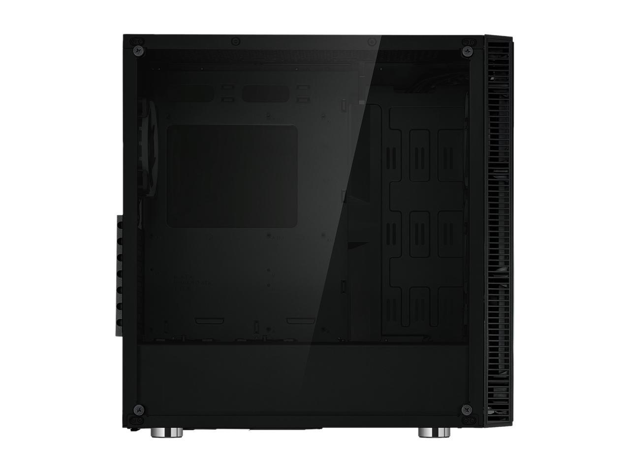 Rosewill ATX Mid Tower Gaming PC Computer Case with Dual Ring Blue LED Fans, 360mm Water Cooling Radiator Support, Tempered Glass and Steel, USB 3.0 - CULLINAN V500 Blue