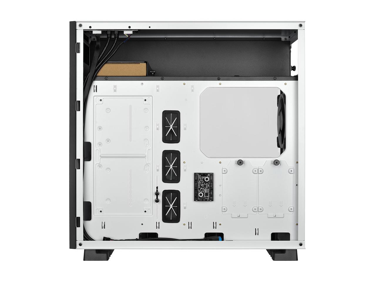 Rosewill ATX Mid Tower Gaming PC Computer Case with RGB Software Sync Dual Ring RGB LED Fans, 240mm AIO Support, EATX Support, Top Mount PSU & HDD/SSD, Tempered Glass & White Steel - PRISM S