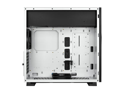 Rosewill ATX Mid Tower Gaming PC Computer Case with 2 x 120mm Fans (Supports up to 6), 240mm AIO Support, EATX Support, Top Mount PSU & HDD/SSD, Tempered Glass & White Steel - PRISM S-LITE