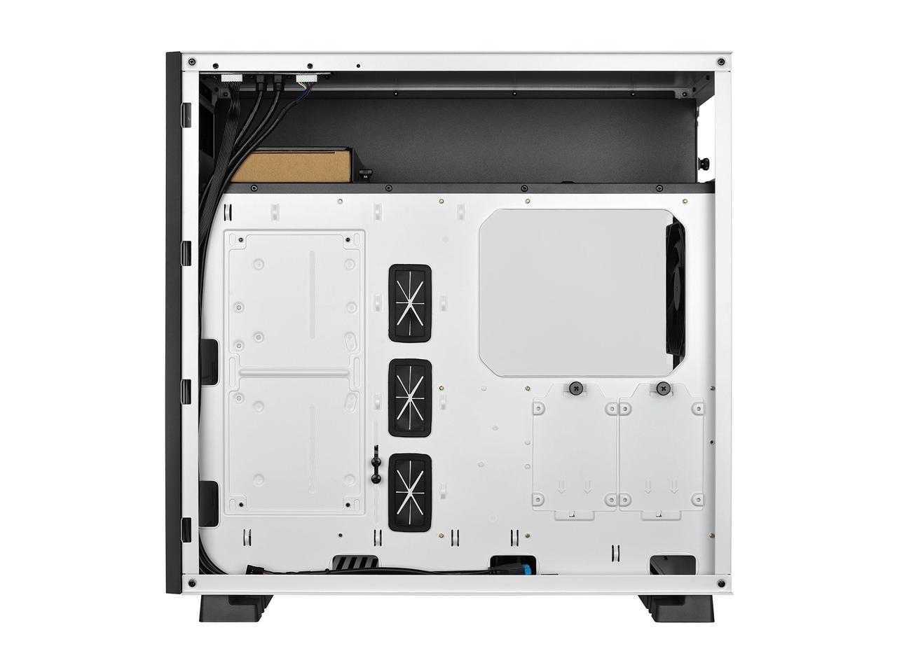 Rosewill ATX Mid Tower Gaming PC Computer Case with 2 x 120mm Fans (Supports up to 6), 240mm AIO Support, EATX Support, Top Mount PSU & HDD/SSD, Tempered Glass & White Steel - PRISM S-LITE