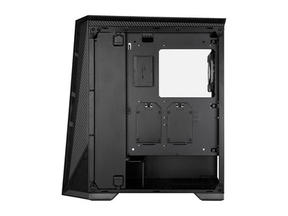 Rosewill ATX Mid Tower Gaming PC Computer Case with RGB Fan & LED Light Strip, 240mm AIO up to 360mm Support, Bottom Mount PSU & HDD/SSD, Tempered Glass & Black Steel - ZIRCON M
