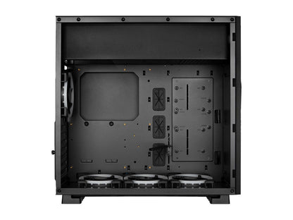 Rosewill ATX Mid Tower Gaming PC Computer Case with RGB Software Sync Dual Ring RGB LED Fans, 240mm AIO Support, EATX Support, Top Mount PSU & HDD/SSD, Tempered Glass & Black Steel - PRISM S-BLACK