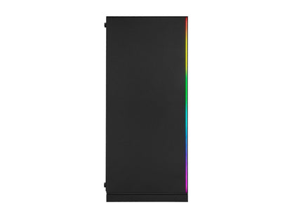 Rosewill ZIRCON I ATX Mid Tower Gaming PC Computer Case with RGB Fan & LED Light Strips, 240mm AIO Support, Bottom Mount PSU & HDD/SSD, Tempered Glass & Black Steel