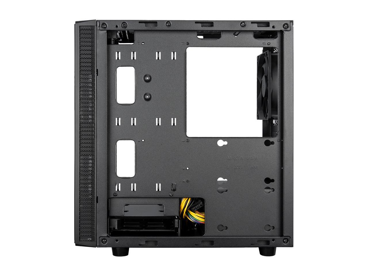 Rosewill FBM-X2-400 Micro ATX Mini Tower Desktop Gaming PC Computer Case with Pre-Installed 400W PSU, 240mm AIO Support, USB 3.0