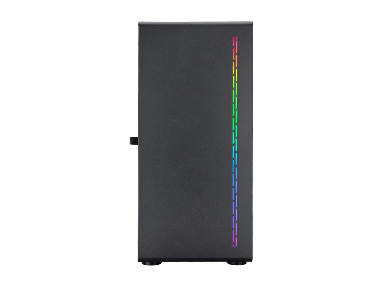Rosewill PRISM M ATX Mid Tower Gaming PC Computer Case w/ RGB Fan, 10 Backlit Modes, LED Light Strip Patterned Front Panel, 240mm AIO Support, EATX Support, Bottom Mount PSU & HDD/SSD, Tempered Glass