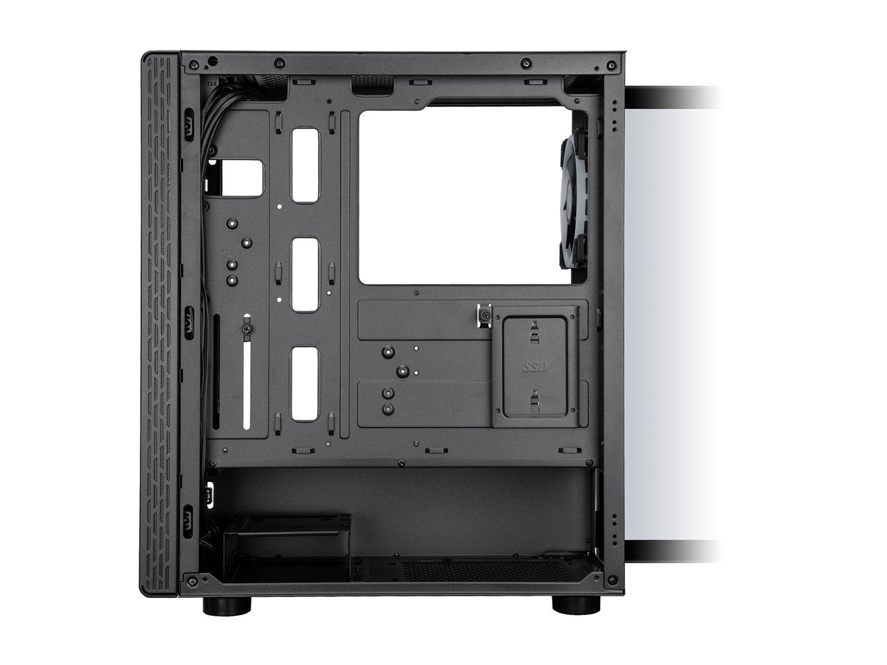 Rosewill PRISM M ATX Mid Tower Gaming PC Computer Case w/ RGB Fan, 10 Backlit Modes, LED Light Strip Patterned Front Panel, 240mm AIO Support, EATX Support, Bottom Mount PSU & HDD/SSD, Tempered Glass