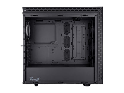 Rosewill PRISM T ATX Mid Tower Gaming PC Computer Case with Tempered Glass, 4 Pre-Installed 120mm Fans, 420mm / 360mm / 240mm Radiator Support, EATX Support, Bottom Mount PSU Shroud and HDD / SSD
