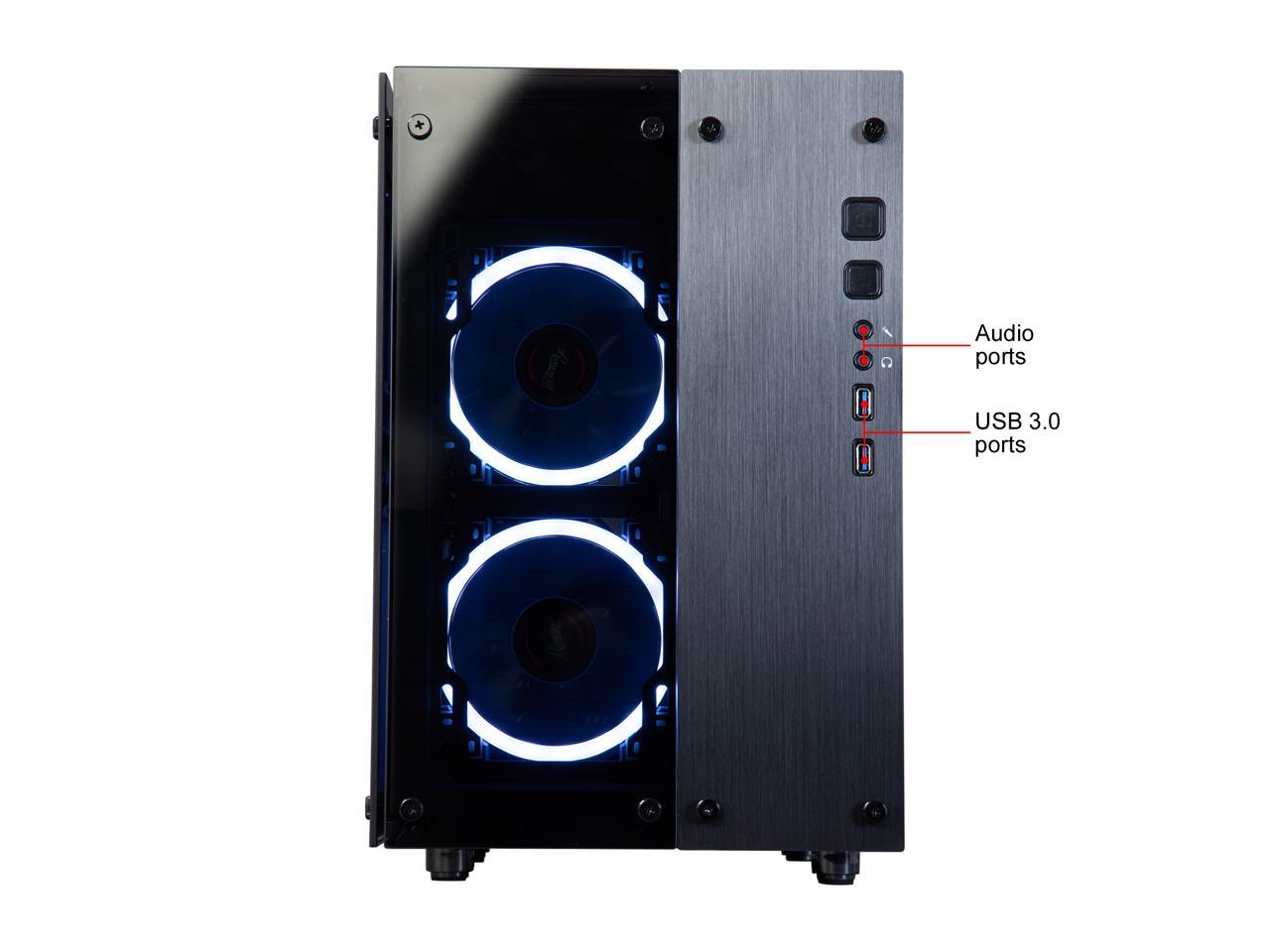 Rosewill Cullinan PX RGB Cube Mini ITX/ MicroATX/ ATX Mid Tower Gaming PC Computer Case, RGB Fans