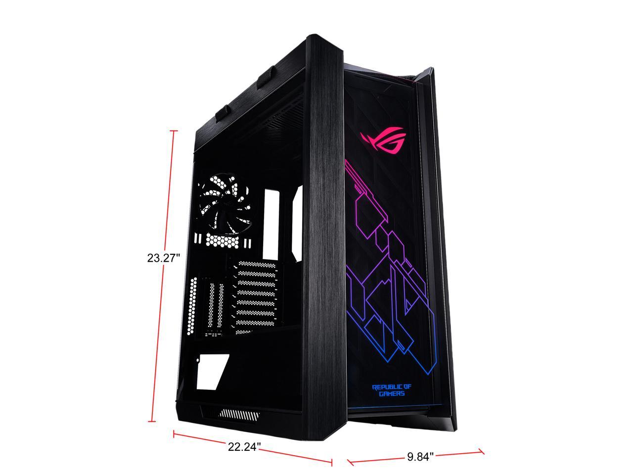 ASUS ROG Strix Helios GX601 RGB Mid-Tower Computer Case for up to EATX Motherboards with USB 3.1 Front Panel, Smoked Tempered Glass, Brushed Aluminum and Steel Construction, and Four Case Fans