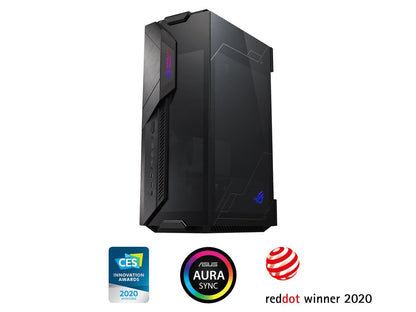 ASUS ROG Z11 Mini-ITX/DTX Mid-Tower PC Gaming Case with Patented 11° Tilt Design, Compatible with ATX Power Supply or a 3-Slot Graphics, Tempered-glass Panels, Front I/O USB 3.2 Gen 2 Type-C, Two USB 3.2 Gen 1 Type-A and ARGB Control Button