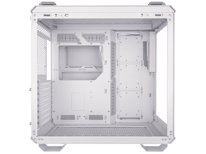ASUS TUF Gaming GT502 White ATX Mid-Tower Computer Case with Front Panel RGB Button, USB 3.2 Type-C and 2x USB 3.0 Ports, 2- way Graphic Card Mounting Orientation Compatible, 360mm and 280mm Radiator