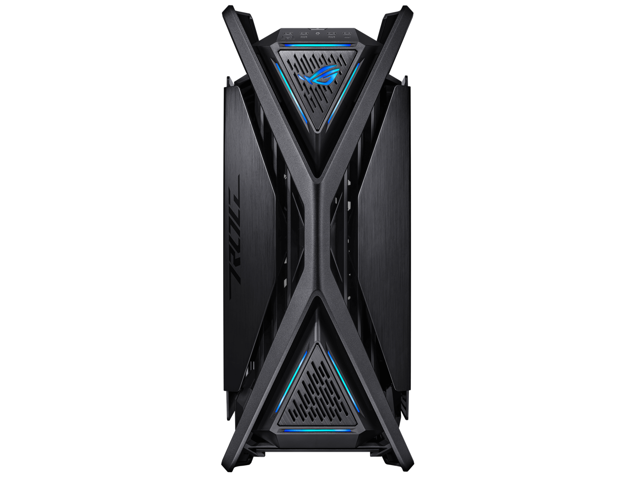 ASUS ROG Hyperion GR701 EATX full-tower computer case with semi-open structure, tool-free side panels, supports up to 2 x 420mm radiators, built-in graphics card holder,2x front panel Type-C