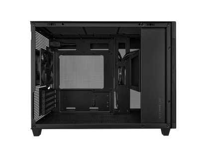 ASUS Prime AP201 Black MicroATX Tempered Glass Edition Supports Graphics Cards up to 338mm, 360mm coolers, & Standard ATX PSUs, Tool-Free side panels, Tempered Glass side & Front Panel USB Type-C®