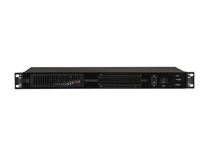 Athena Power RM-1U100D Black Aluminum / Steel 1U Rackmount Server Case 1 External 5.25" Drive Bays