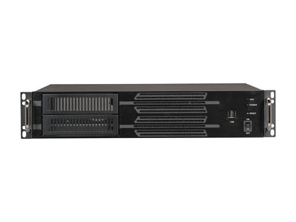 Athena Power RM-2U200H Black Aluminum / Steel 2U Rackmount Server Case 1 External 5.25" Drive Bays