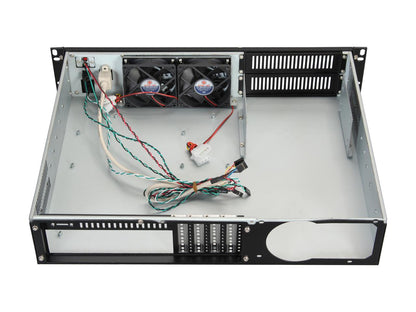 Athena Power RM-2U200H Black Aluminum / Steel 2U Rackmount Server Case 1 External 5.25" Drive Bays