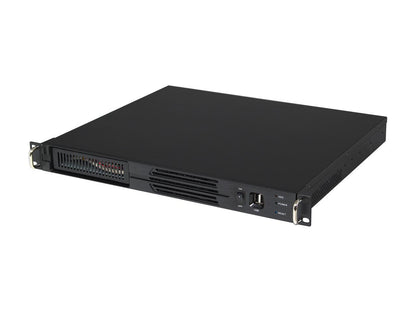 Athena Power RM-1U100DM Black Aluminum / Steel 1U Rackmount Server Case 1 External 5.25" Drive Bays