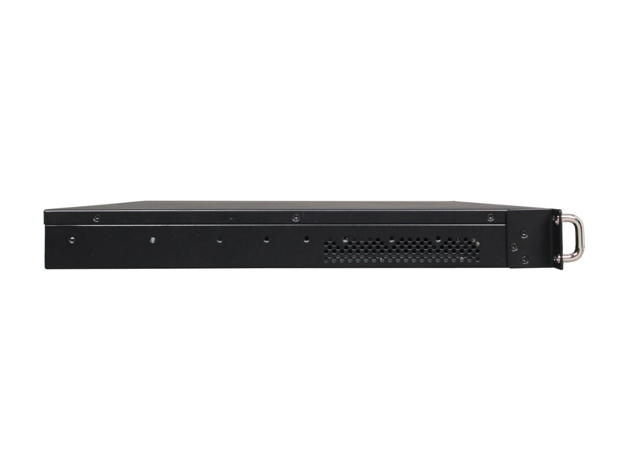 Athena Power RM-1U100DM Black Aluminum / Steel 1U Rackmount Server Case 1 External 5.25" Drive Bays