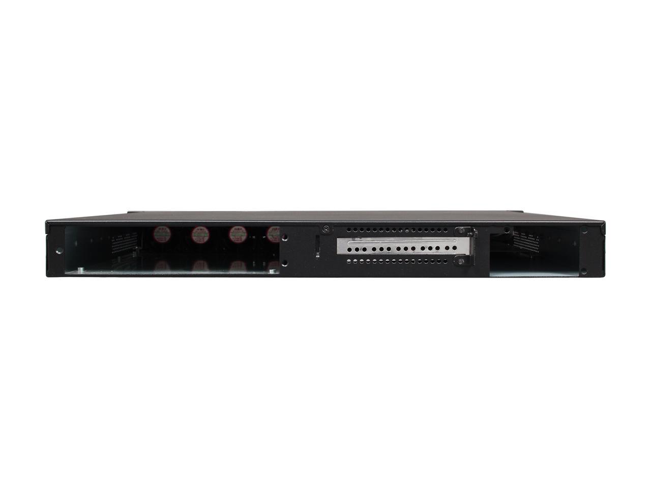 Athena Power RM-1U100DM Black Aluminum / Steel 1U Rackmount Server Case 1 External 5.25" Drive Bays