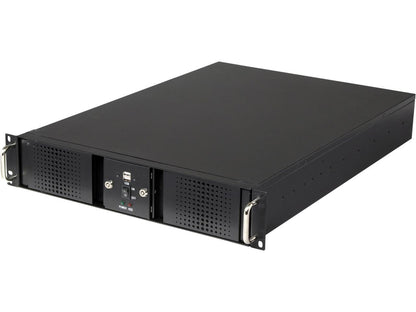 Athena Power RM-DD2U24E608 Black 1.2mm Steel 2U Rackmount Server Case 600W 80 PLUS Bronze 4 External 5.25" Drive Bays