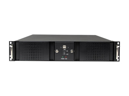 Athena Power RM-DD2U24E608 Black 1.2mm Steel 2U Rackmount Server Case 600W 80 PLUS Bronze 4 External 5.25" Drive Bays
