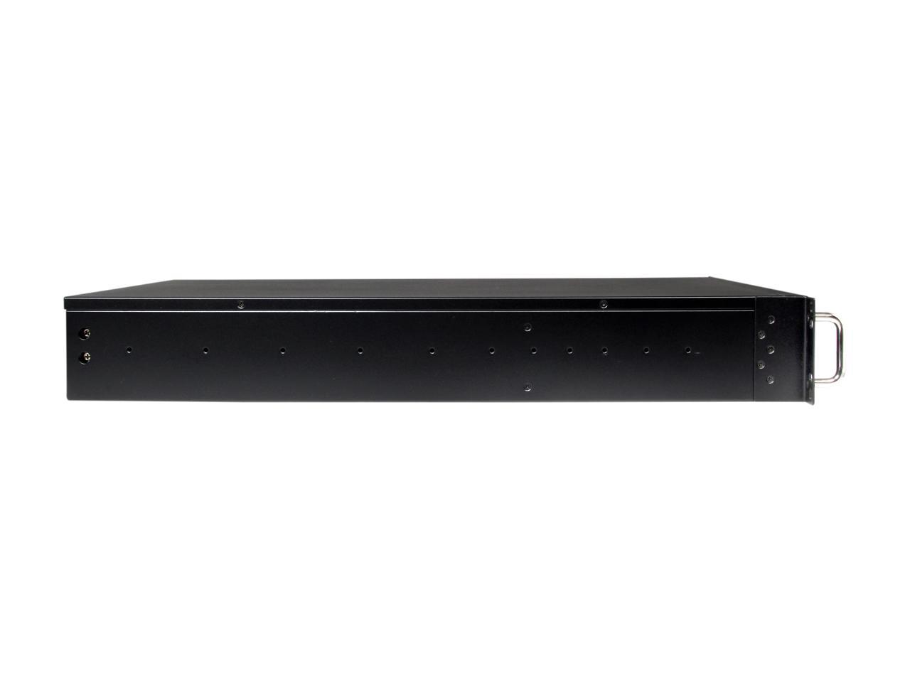 Athena Power RM-DD2U24E608 Black 1.2mm Steel 2U Rackmount Server Case 600W 80 PLUS Bronze 4 External 5.25" Drive Bays