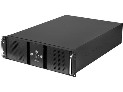 Athena Power RM-DD3U36E808 Black 1.2mm Steel 3U Rackmount Server Case 800W 80 PLUS Bronze 6 External 5.25" Drive Bays