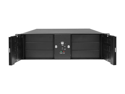 Athena Power RM-DD3U36E808 Black 1.2mm Steel 3U Rackmount Server Case 800W 80 PLUS Bronze 6 External 5.25" Drive Bays