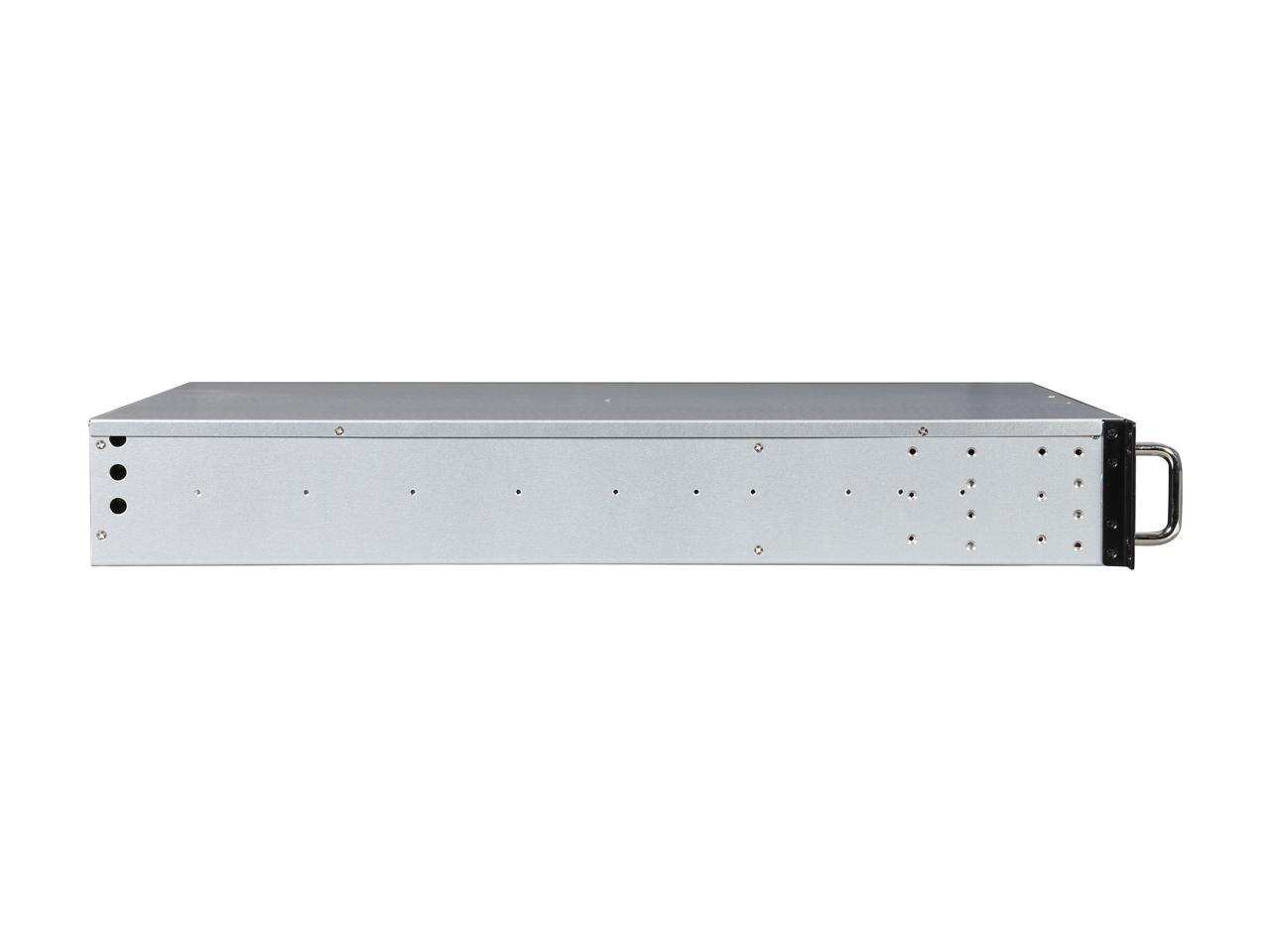 Athena Power RM-2U2083HE Black 1.0mm SGCC 2U Rackmount Server Chassis 2U Single Micro 2U Redundant (WxHxD: 2.99" x 3.3" x 9.84") Flex ATX