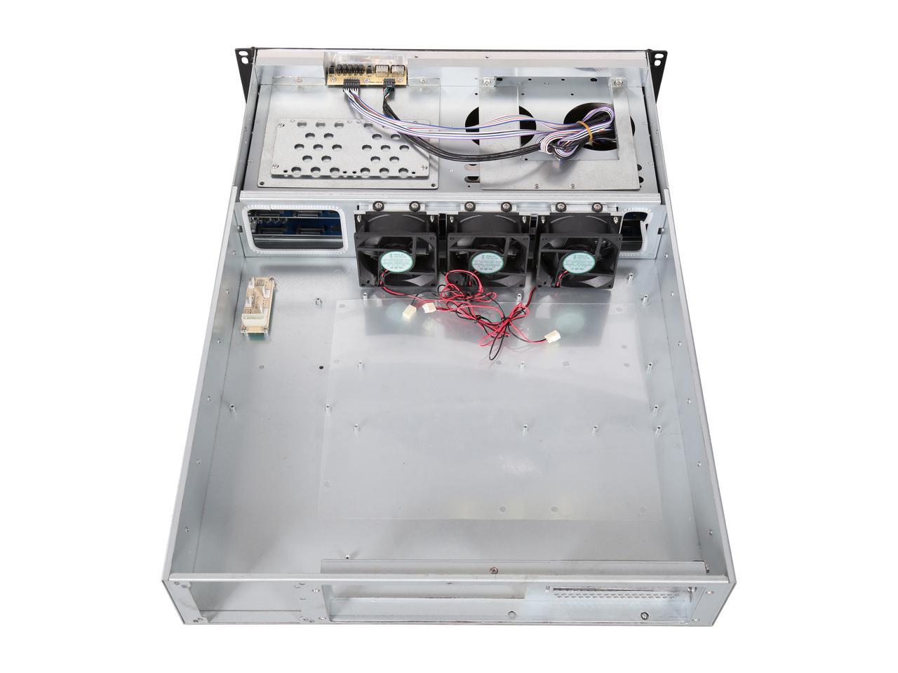 Athena Power RM-2U2083HE Black 1.0mm SGCC 2U Rackmount Server Chassis 2U Single Micro 2U Redundant (WxHxD: 2.99" x 3.3" x 9.84") Flex ATX