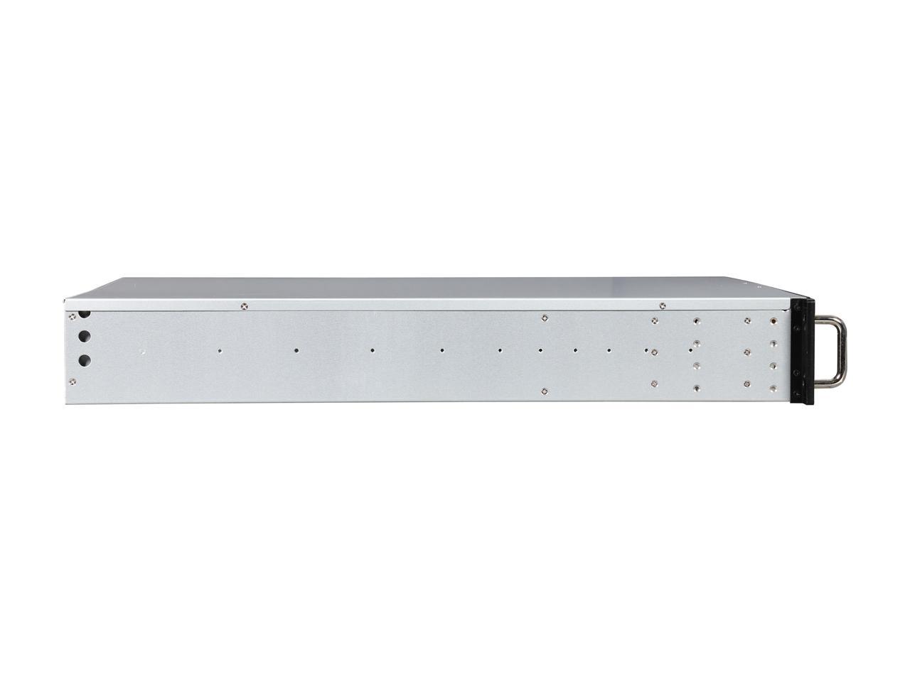 Athena Power RM-2U2123HE Black 1.0mm SGCC 2U Rackmount Server Chassis 2U Single Micro 2U Redundant (WxHxD: 2.99" x 3.3" x 9.84")