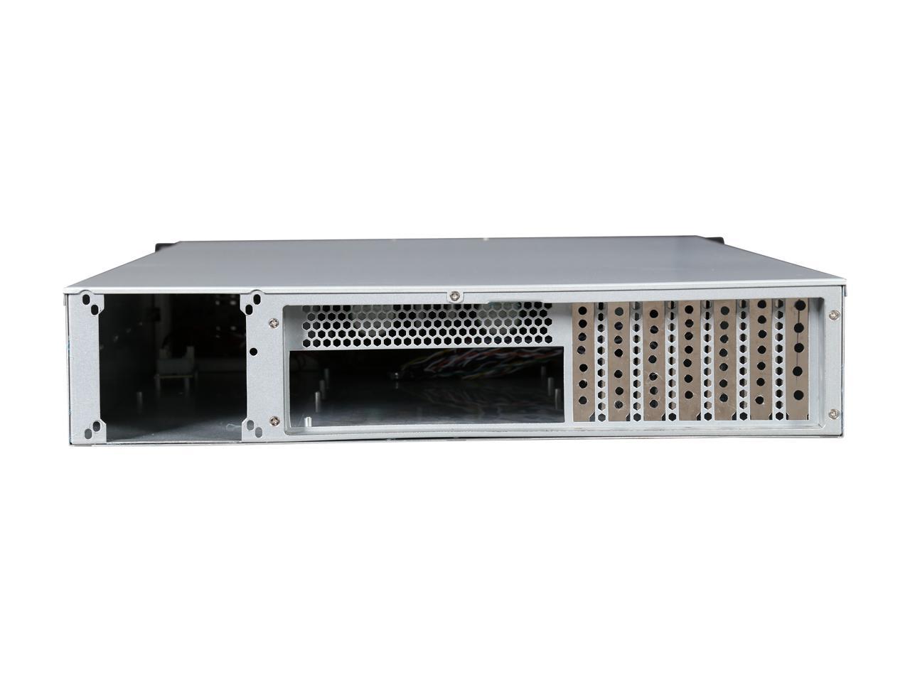 Athena Power RM-2U2123HE Black 1.0mm SGCC 2U Rackmount Server Chassis 2U Single Micro 2U Redundant (WxHxD: 2.99" x 3.3" x 9.84")