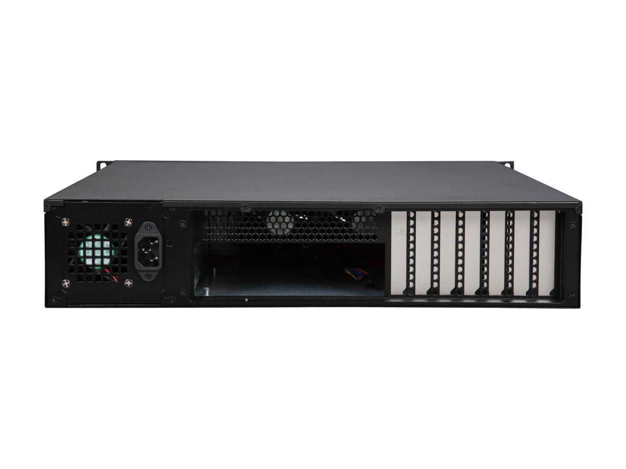 Athena Power RM-2UWIN525 Black 1.2mm SECC 2U Rackmount Server Case PS2 Single (Front) PS3 Single (Front) 1 External 5.25" Drive Bays - OEM