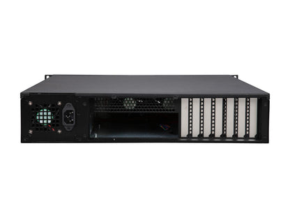 Athena Power RM-2UWIN525 Black 1.2mm SECC 2U Rackmount Server Case PS2 Single (Front) PS3 Single (Front) 1 External 5.25" Drive Bays - OEM