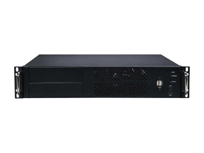 Athena Power RM-2UC238 Black 1.0mm SECC 2U Rackmount Server Case PS3 Single 2 External 5.25" Drive Bays - OEM