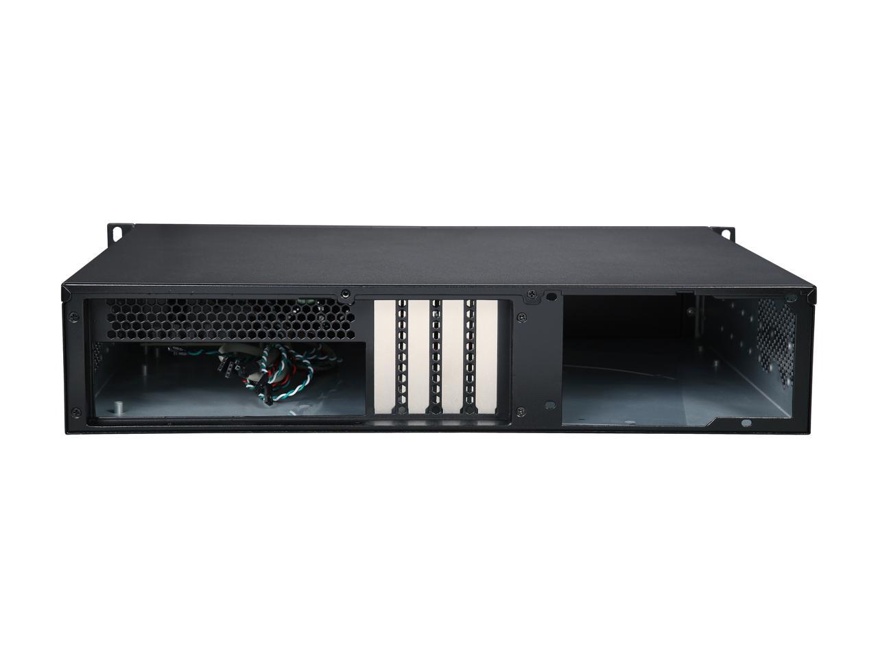 Athena Power RM-2UC238 Black 1.0mm SECC 2U Rackmount Server Case PS3 Single 2 External 5.25" Drive Bays - OEM