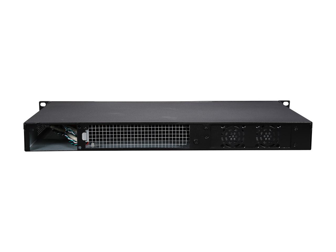 Athena Power RM-1UC138 Black 1.0mm SECC 1U Rackmount Server Case FlexATX Single (not included) 1 External 5.25" Drive Bays - OEM