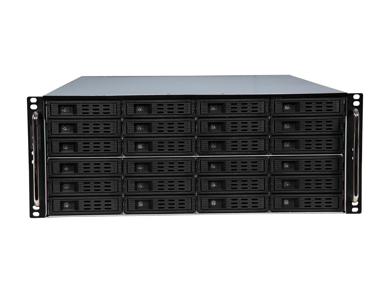 Athena Power RM-4UG4243HE12 Black SGCC (T=1.2mm) 4U Rackmount Server Case - OEM