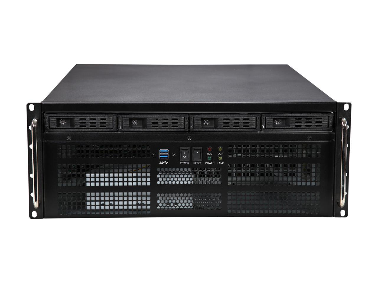 Athena Power RM-4U8G1043 Black SGCC (T = 1.2mm) 4U Rackmount Server Case - OEM